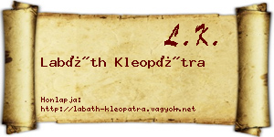 Labáth Kleopátra névjegykártya
